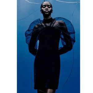 ZARA SALE！♠️COMBINED VELVET DRESS ♠️